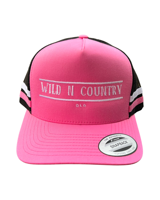 Classic QLD Trucker Cap - Pink /White