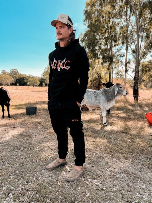 Black Men's Dusty Bull Hoodie